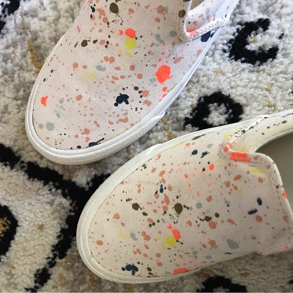 MADEWELL Sidewalk Slip-On Sneakers in Paint Spattered Recycled Canvas size 8.5 - Picture 5 of 10